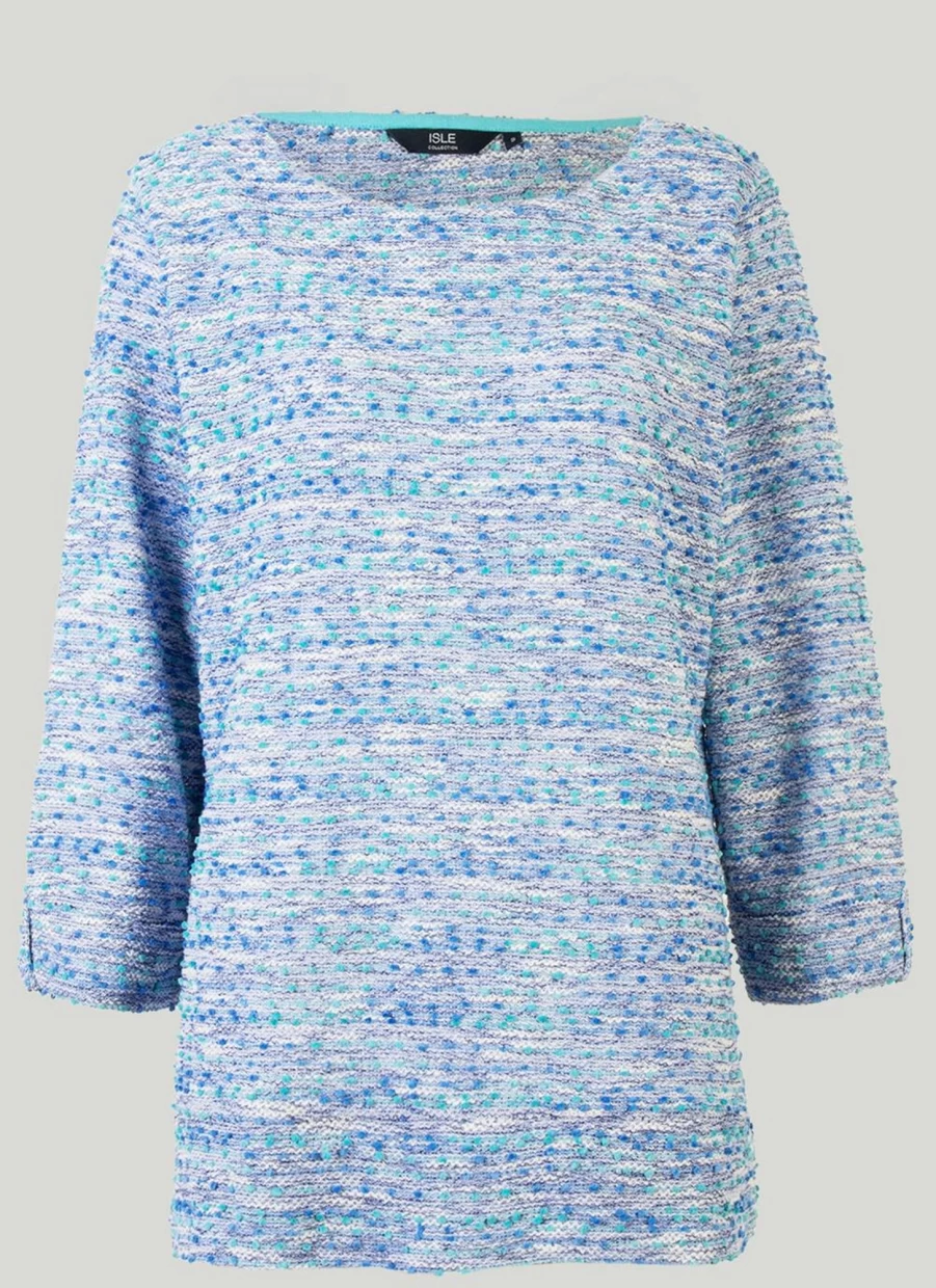"Isle Women's Textured Jersey Top - Soft Casual Knit Shirt"