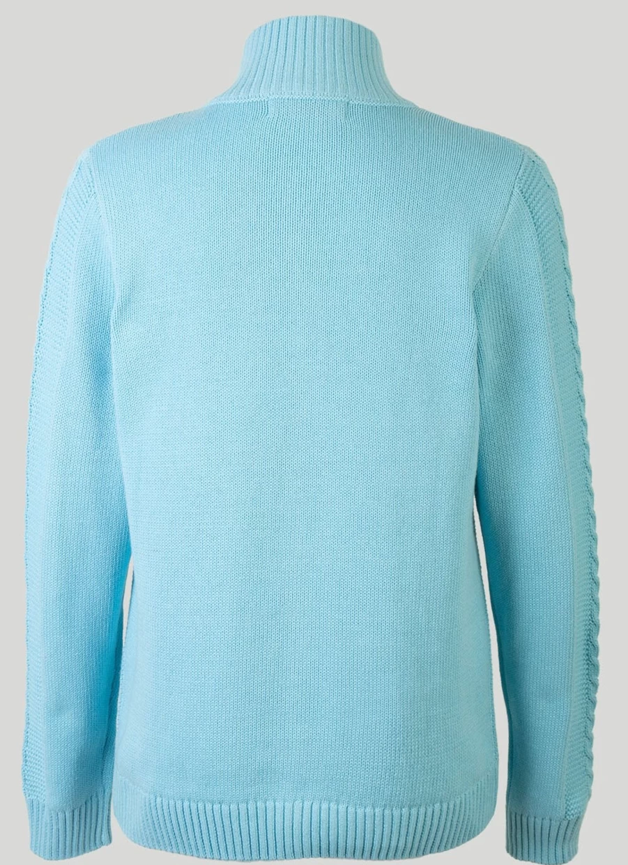 "Isle Women's Cotton Zip-Up Cardigan Soft Comfortable Knit Sweater"