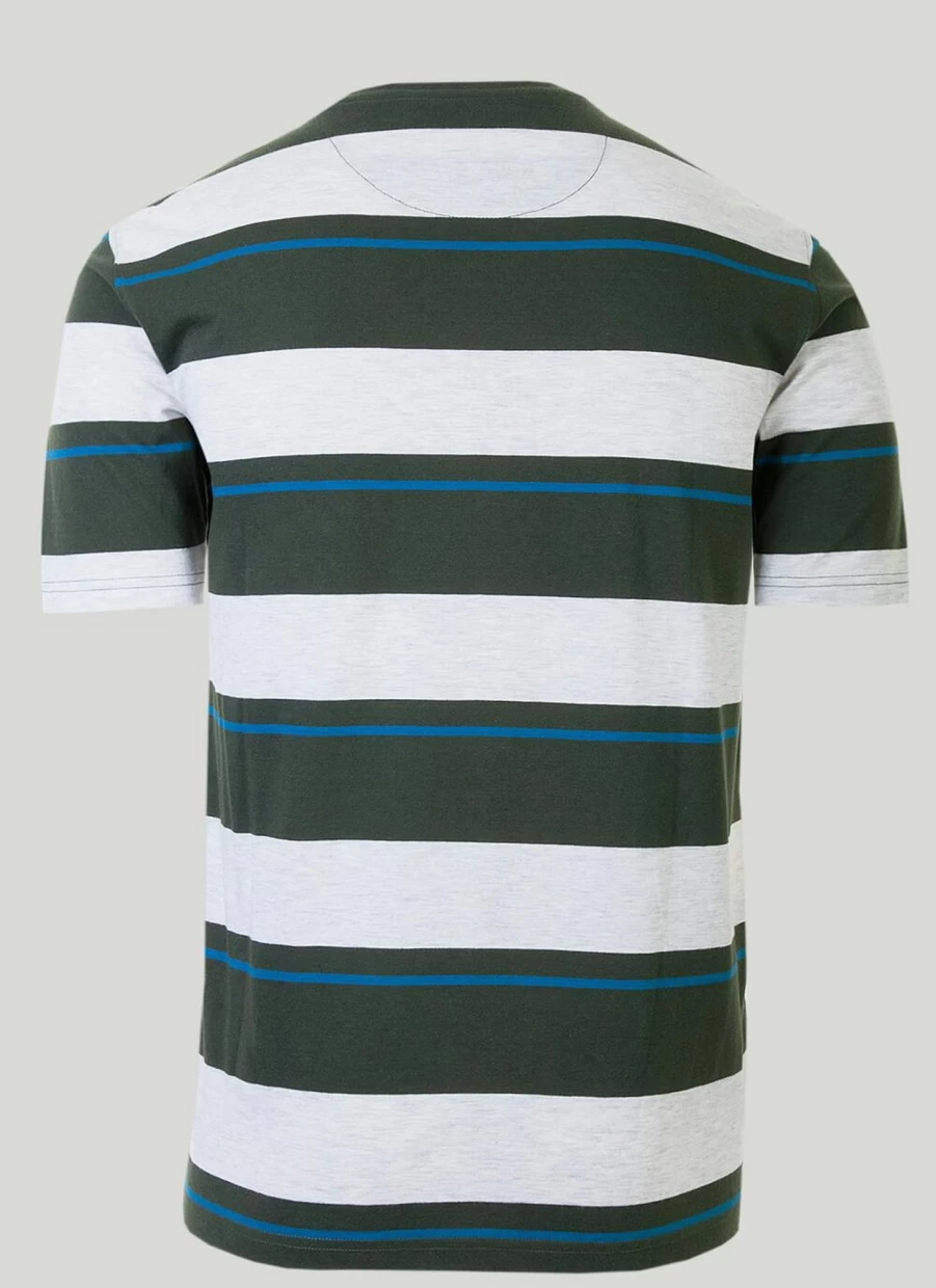 PG FIELD Men's Stripe T-Shirt - Casual Comfort Fit Cotton Tee