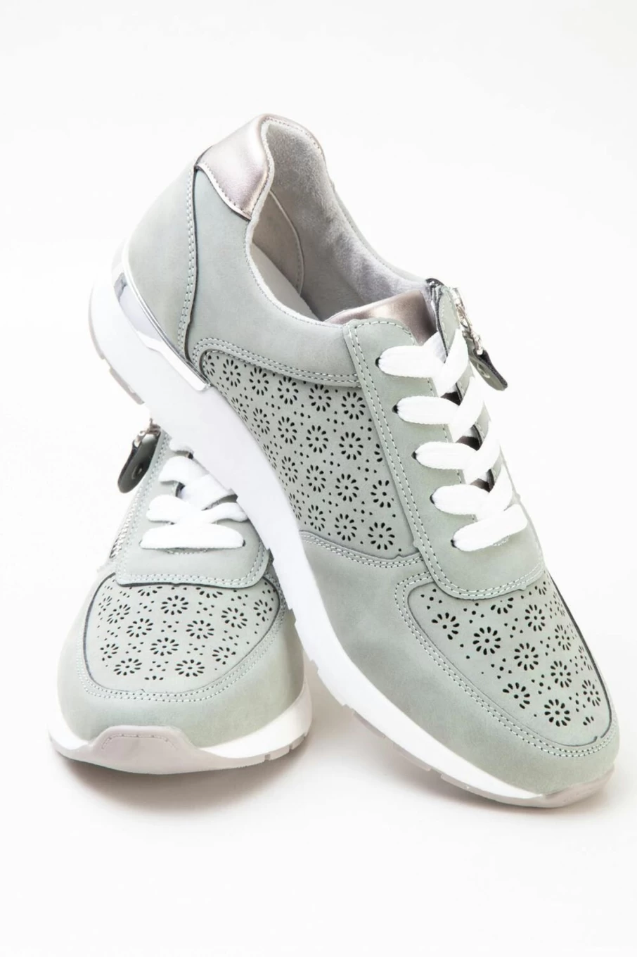 Comfy Sense Women's Green Side Zip Training Sneakers for Comfort & Style
