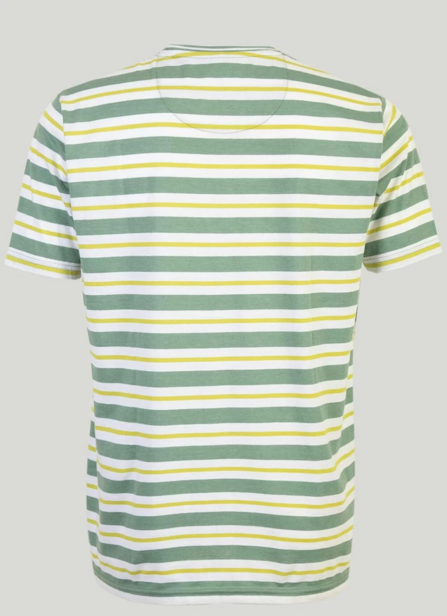 James Pringle Men's Classic Stripe Cotton T-Shirt - Casual Short Sleeve Tee