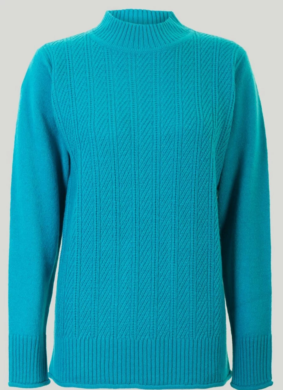 Isle Women's Turtle Neck Jumper - Soft Knit Slim Fit Sweater for Winter Warmth