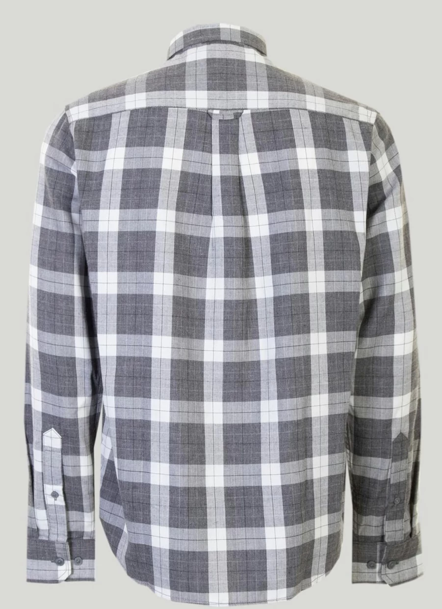James Pringle Men's Herringbone Check Shirt - Classic Casual Button-Up Shirt