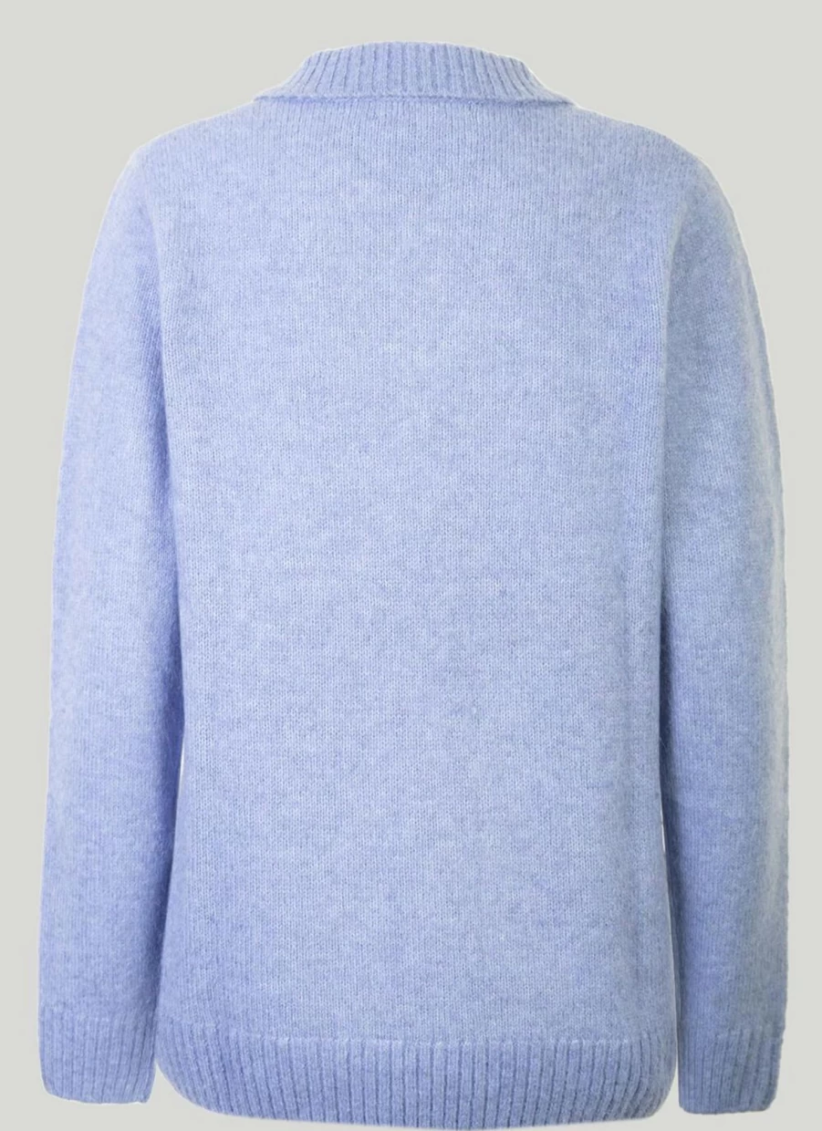 Isle Women's Collared Jumper - Stylish Knit Sweater with Classic Collar Design
