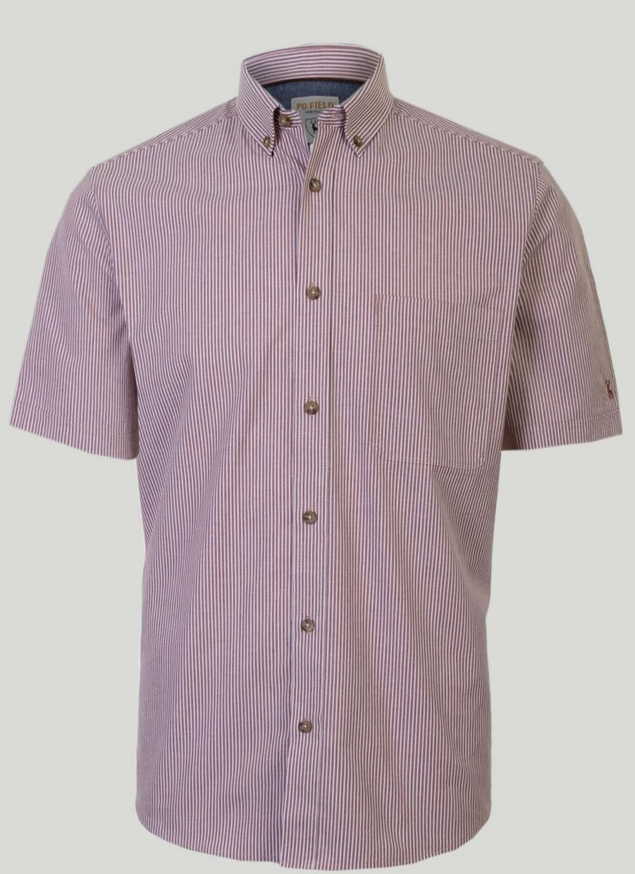 PG Field Men's Classic Stripe Shirt - Premium Cotton Casual Wear