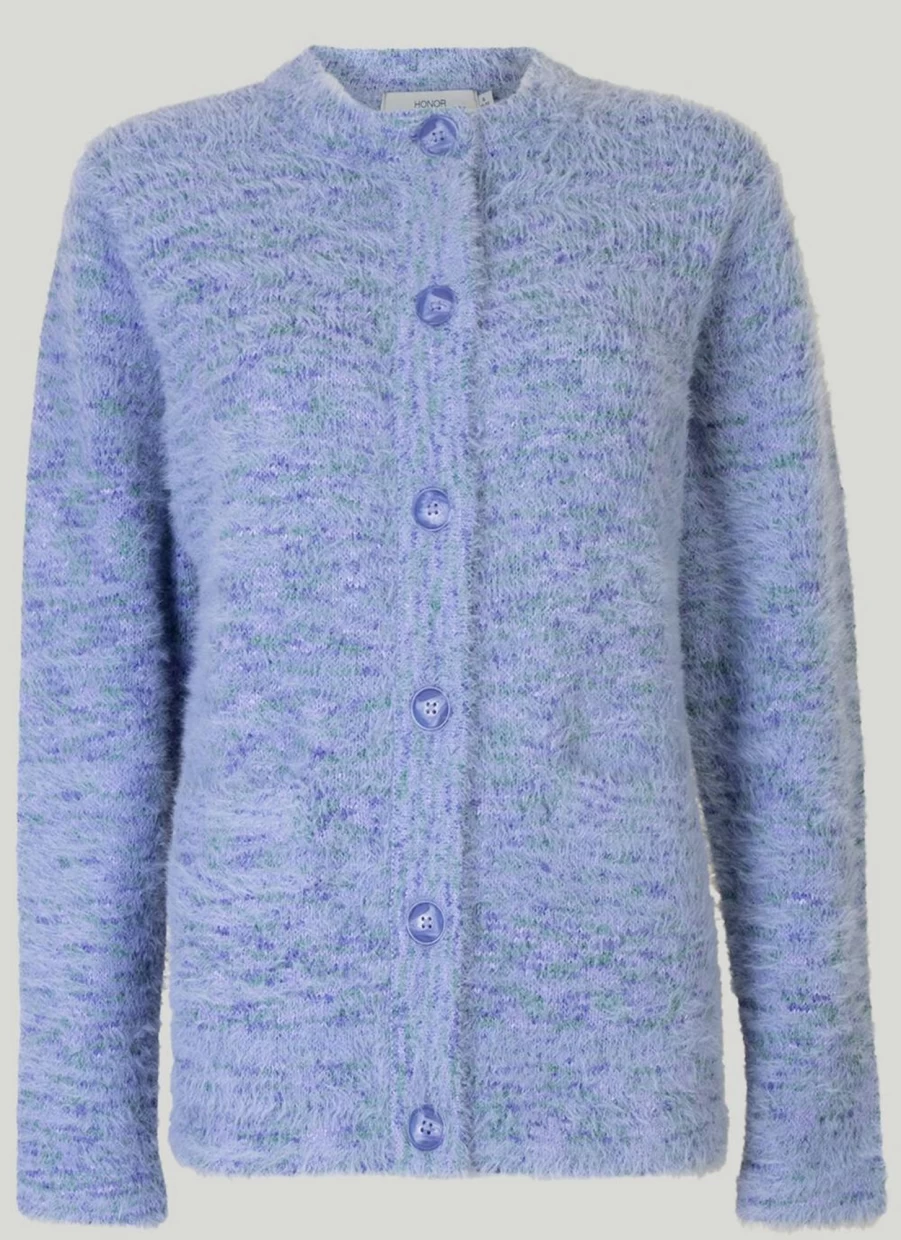 Honor Millburn Women's Aqua Cardigan Lightweight Knit Sweater Water Blue
