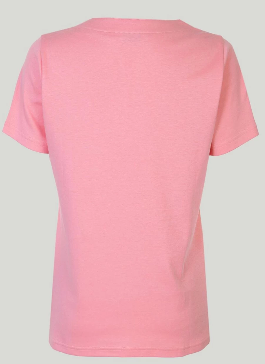 Isle Women's Notch Neck T-Shirt - Stylish Casual Comfort Fit Tee