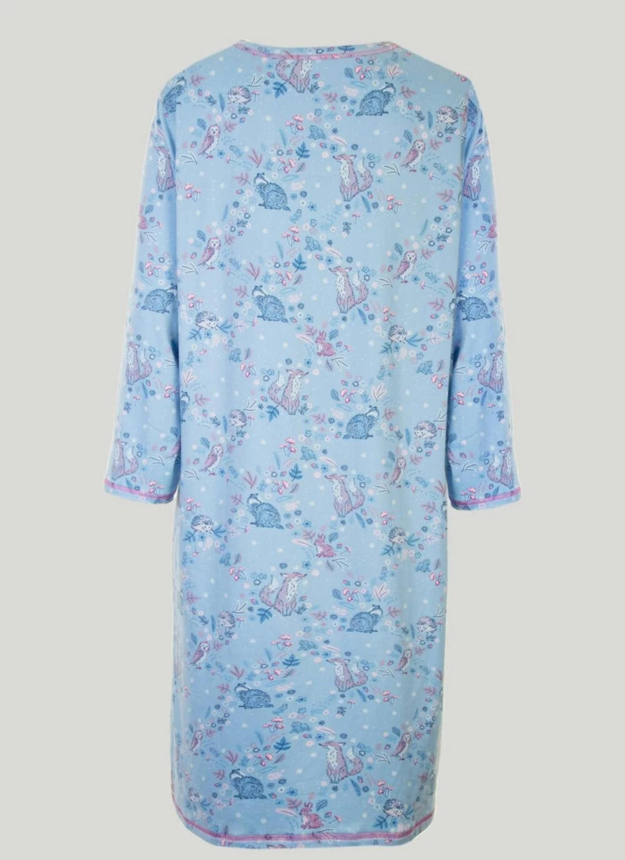Isle Women's Floral Print Nightie - Soft Comfortable Sleepwear Night Dress