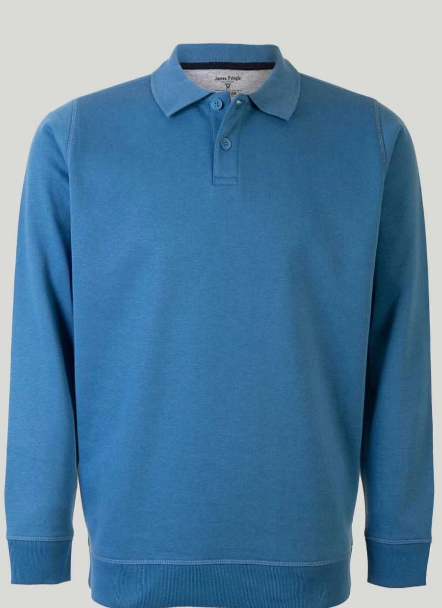 Men's James Pringle Polo Sweatshirt - Classic Cotton Blend Casual Top