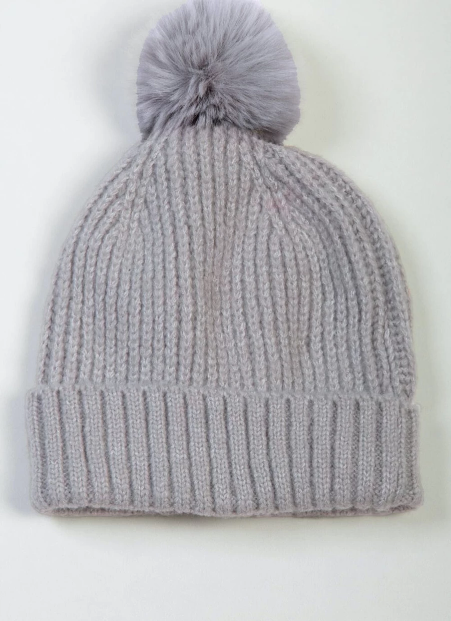 "Isle Women's Knitted Faux Fur Pom Pom Winter Beanie Hat"