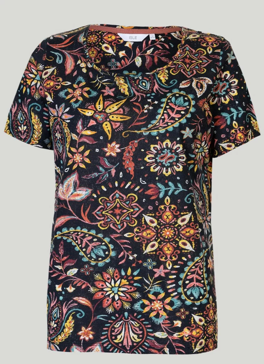 Isle Women's Graphic Print T-Shirt - Stylish Casual Tee for Everyday Wear