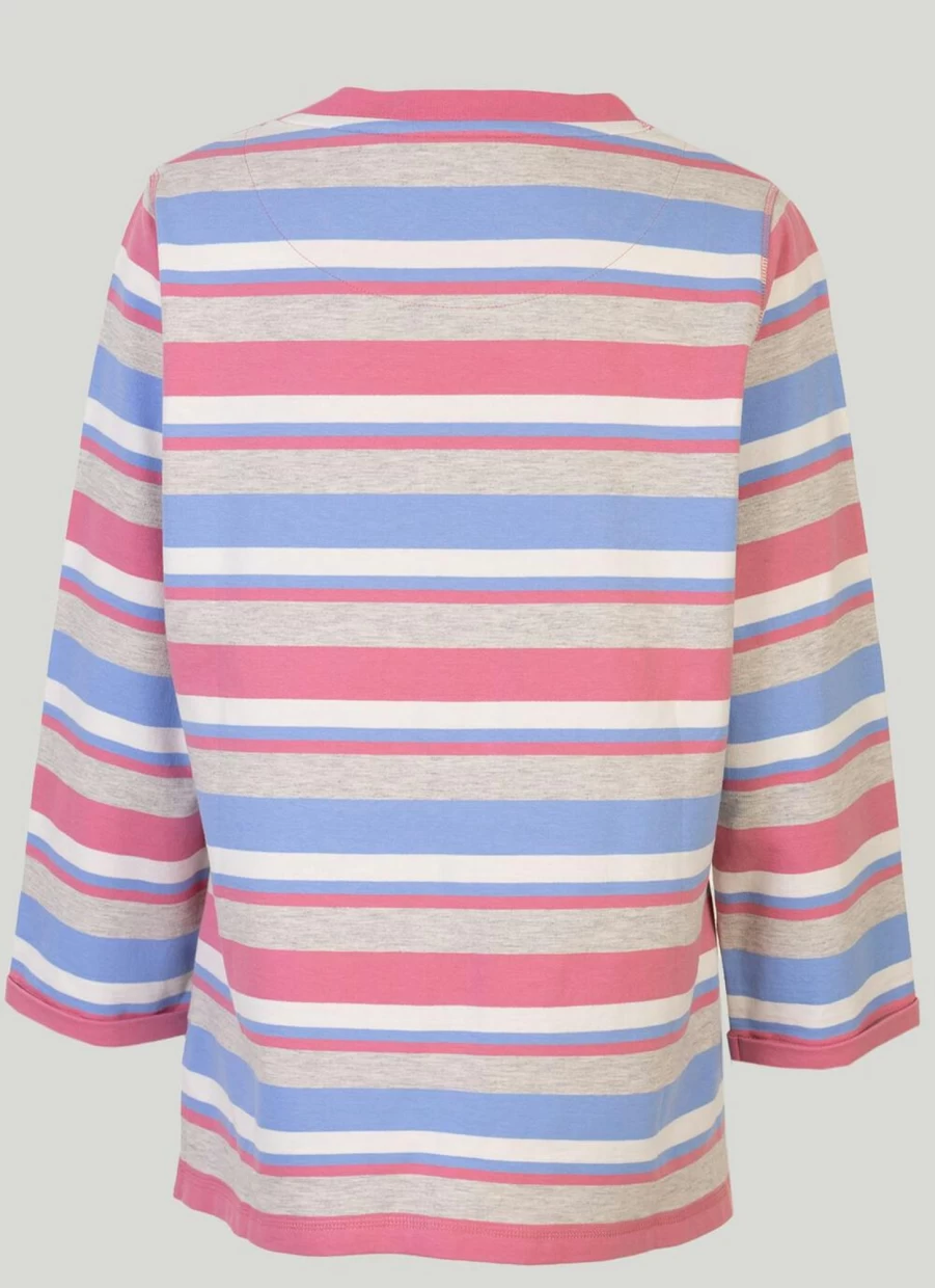 Country Rose Women's Striped Jersey Top - Soft, Comfortable & Stylish Casual Wear