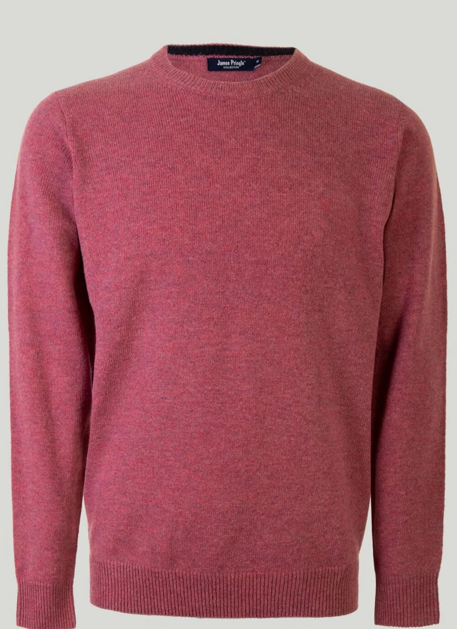 James Pringle Men's Lambswool Crew Neck Jumper - Soft Warm Knit Sweater