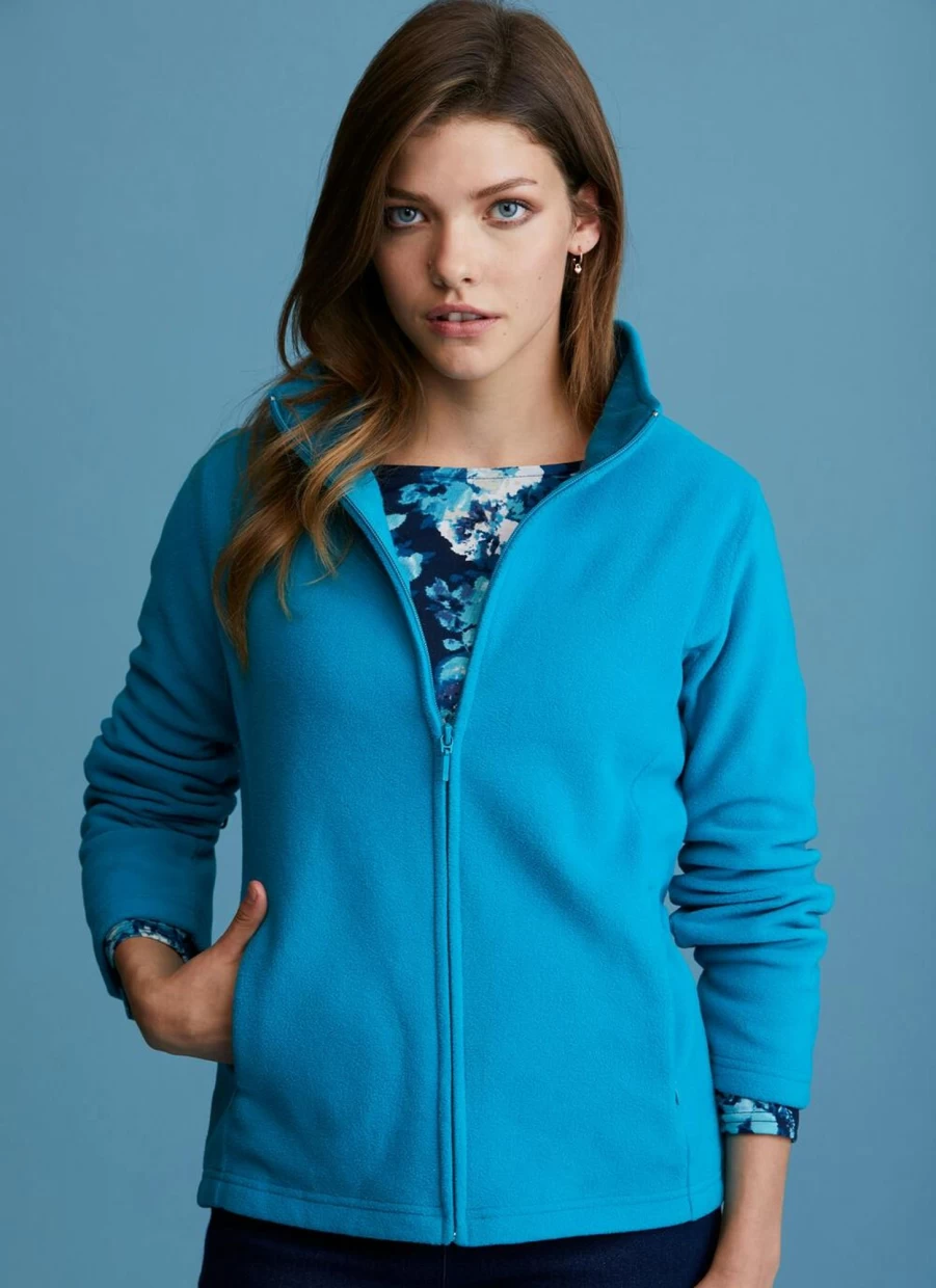 Isle Women's Teal Fleece Jacket - Soft & Cozy Winter Outerwear