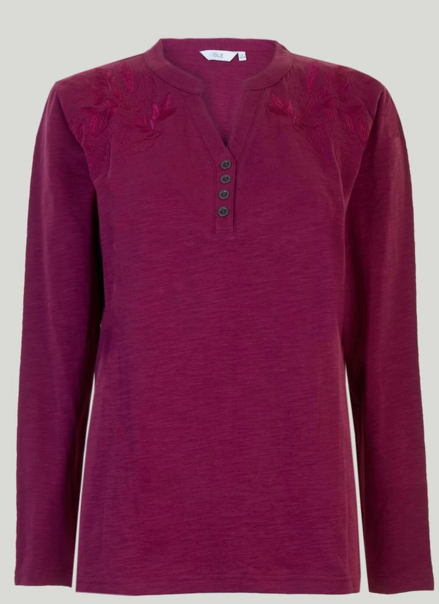 "Isle Women's Embroidered Blouse - Elegant Handcrafted Top for Women"