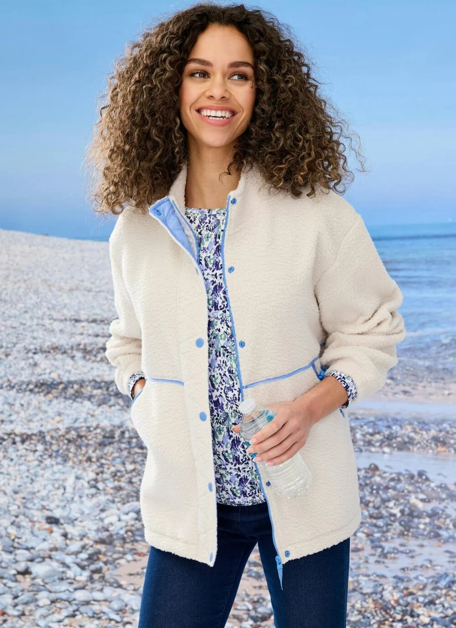Country Rose Women's Borg Taffeta Lined Jacket - Lightweight Water-Resistant Outerwear