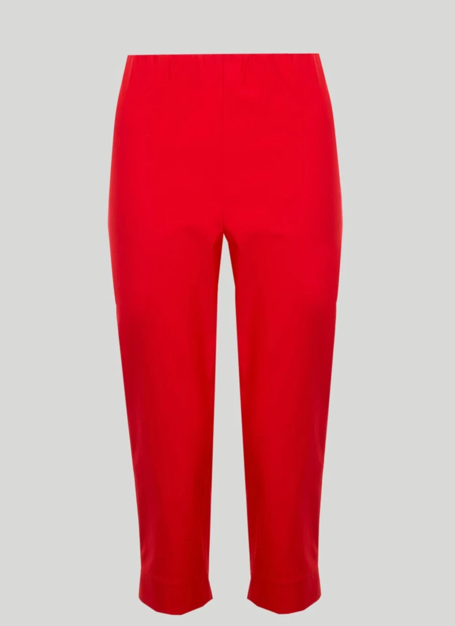 Isle Women's Bengaline High-Waisted Cropped Trousers - Stretch Comfort & Stylish Fit