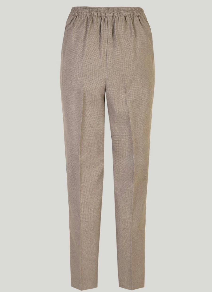 Honor Millburn Women's Stone Classic Trouser - Timeless Slim Fit Pants for Elegant Style