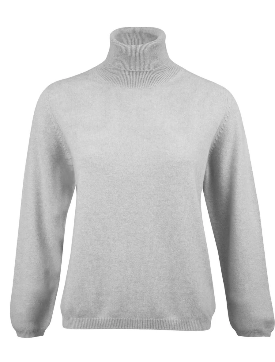 Lochmere Women's Cashmere Polo Neck Jumper - Soft Luxury Knit Sweater