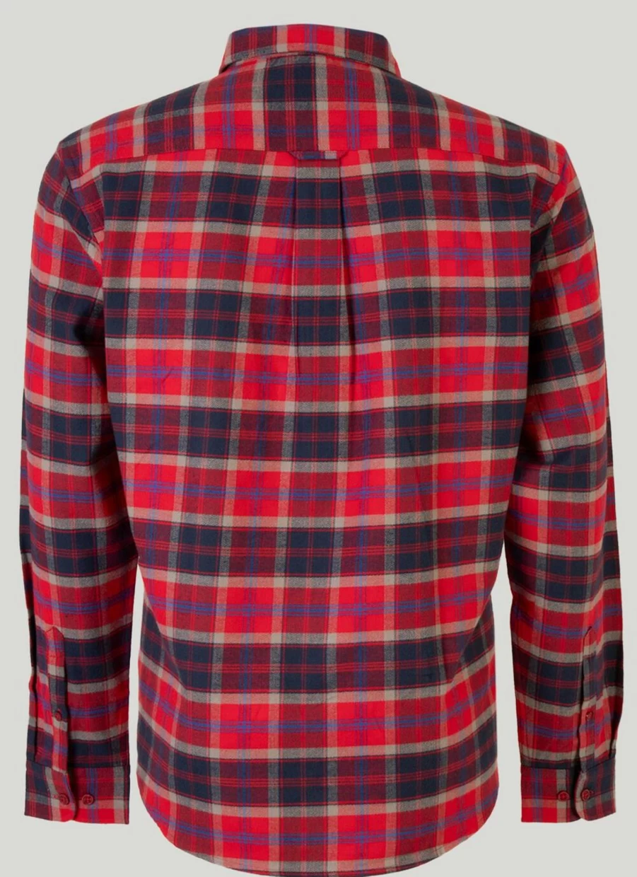 James Pringle Men's Long Sleeve Cotton Check Shirt - Classic Plaid Button-Up for Men