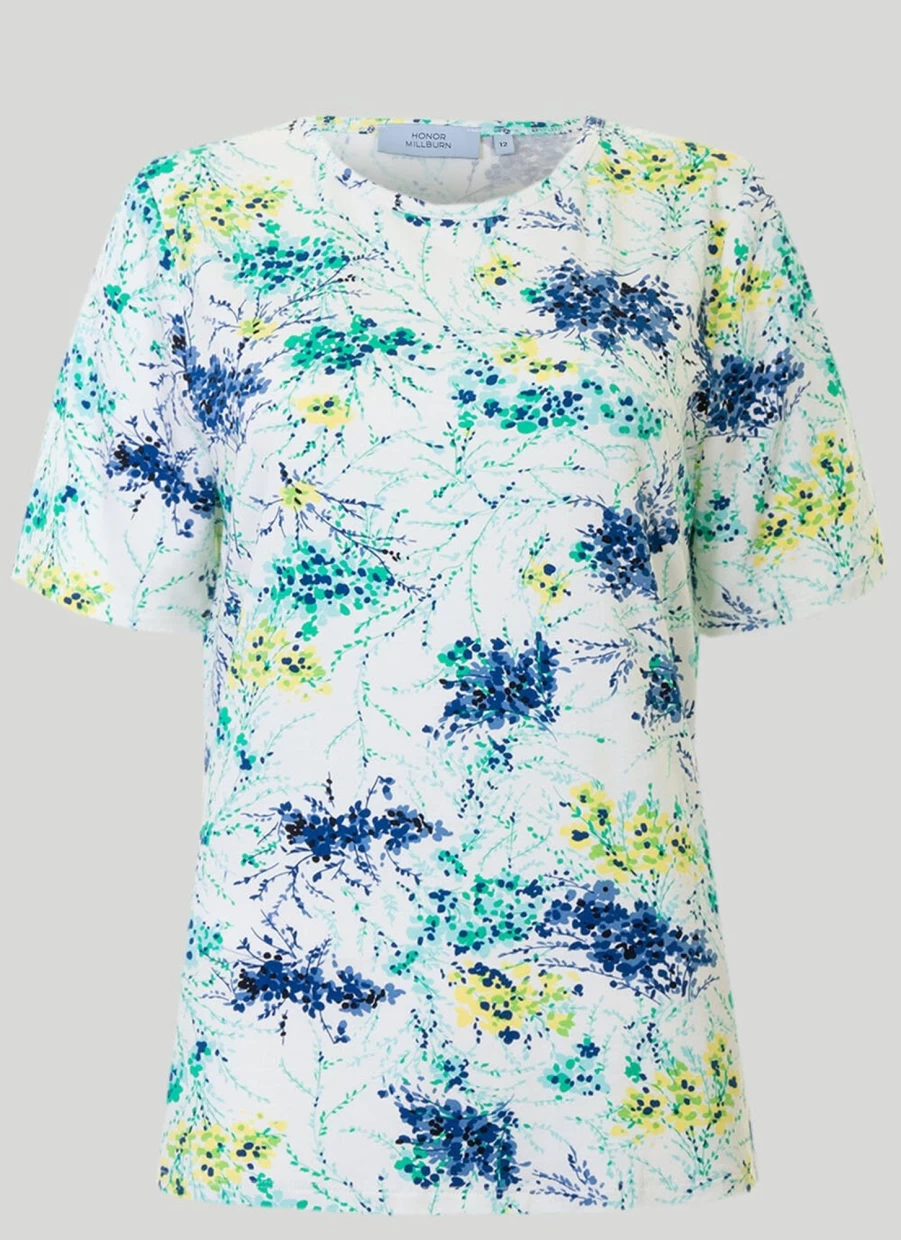 Honor Millburn Women's Floral Print Top - Elegant Blouse for Casual & Dressy Outfits