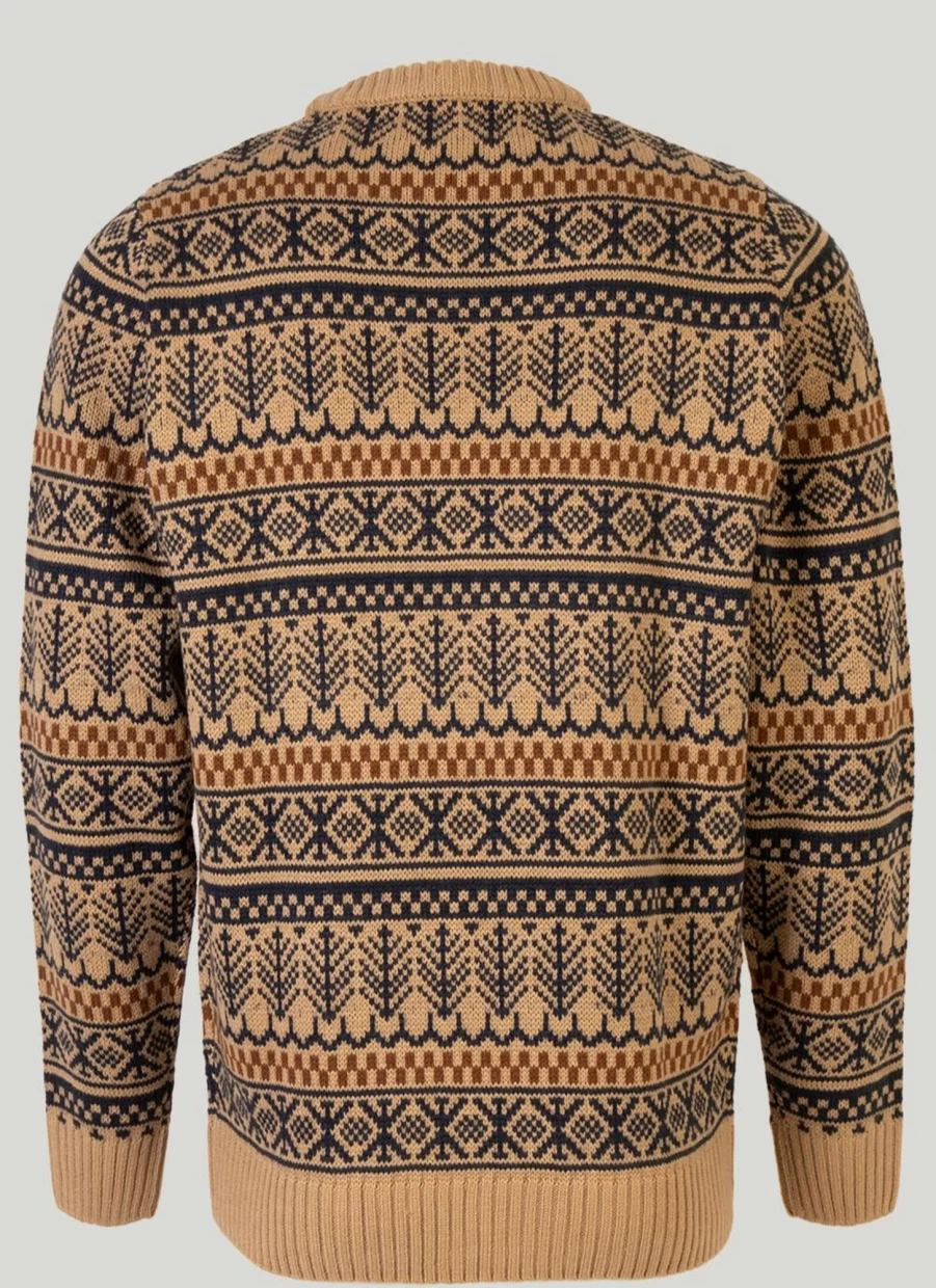 PG Field Men's Pinecone Fairisle Knit Jumper - Festive Winter Sweater