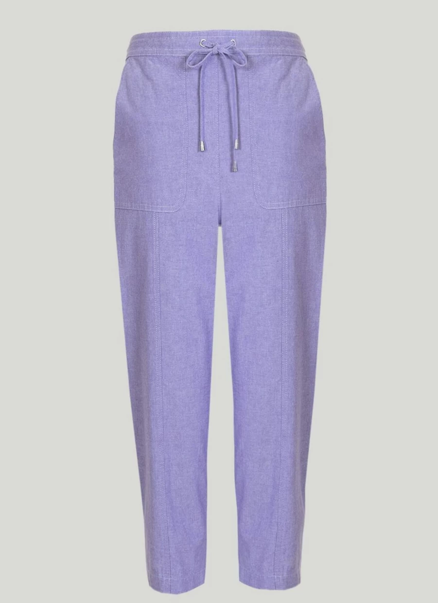 Isle Women's Lilac Chambray Trousers - Comfortable & Stylish Casual Pants