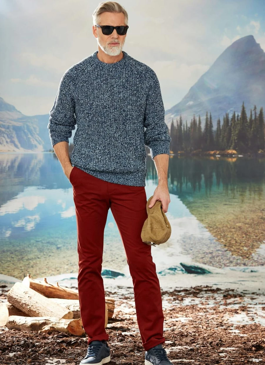 James Pringle Men's 31" Chino Trousers - Classic Fit Casual Pants