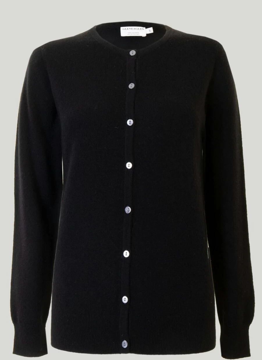 Gleneagles Women's Luxury Cashmere Cardigan Soft Warm Knit Sweater