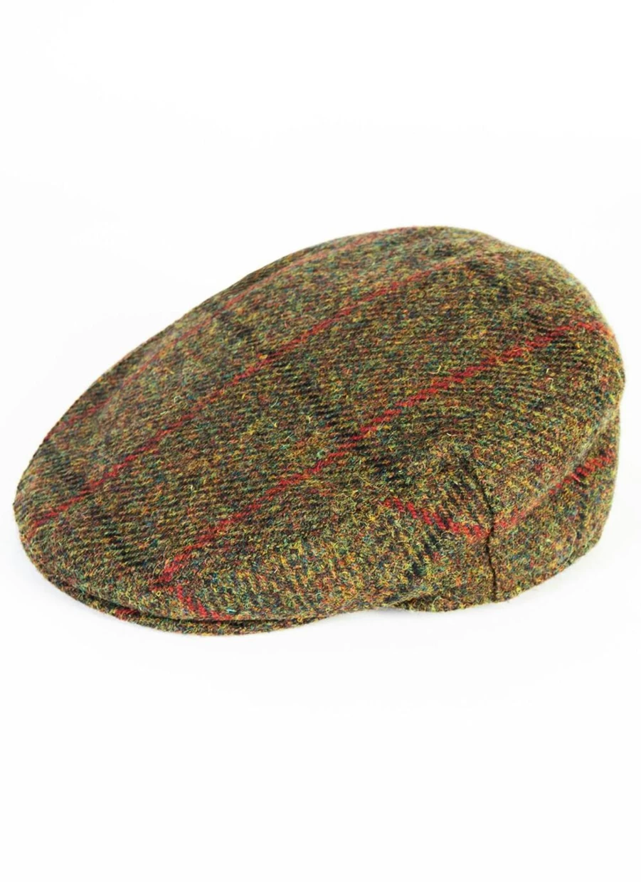 Harris Tweed Men's Classic British Flat Cap - Vintage Wool Hat for Gentlemen