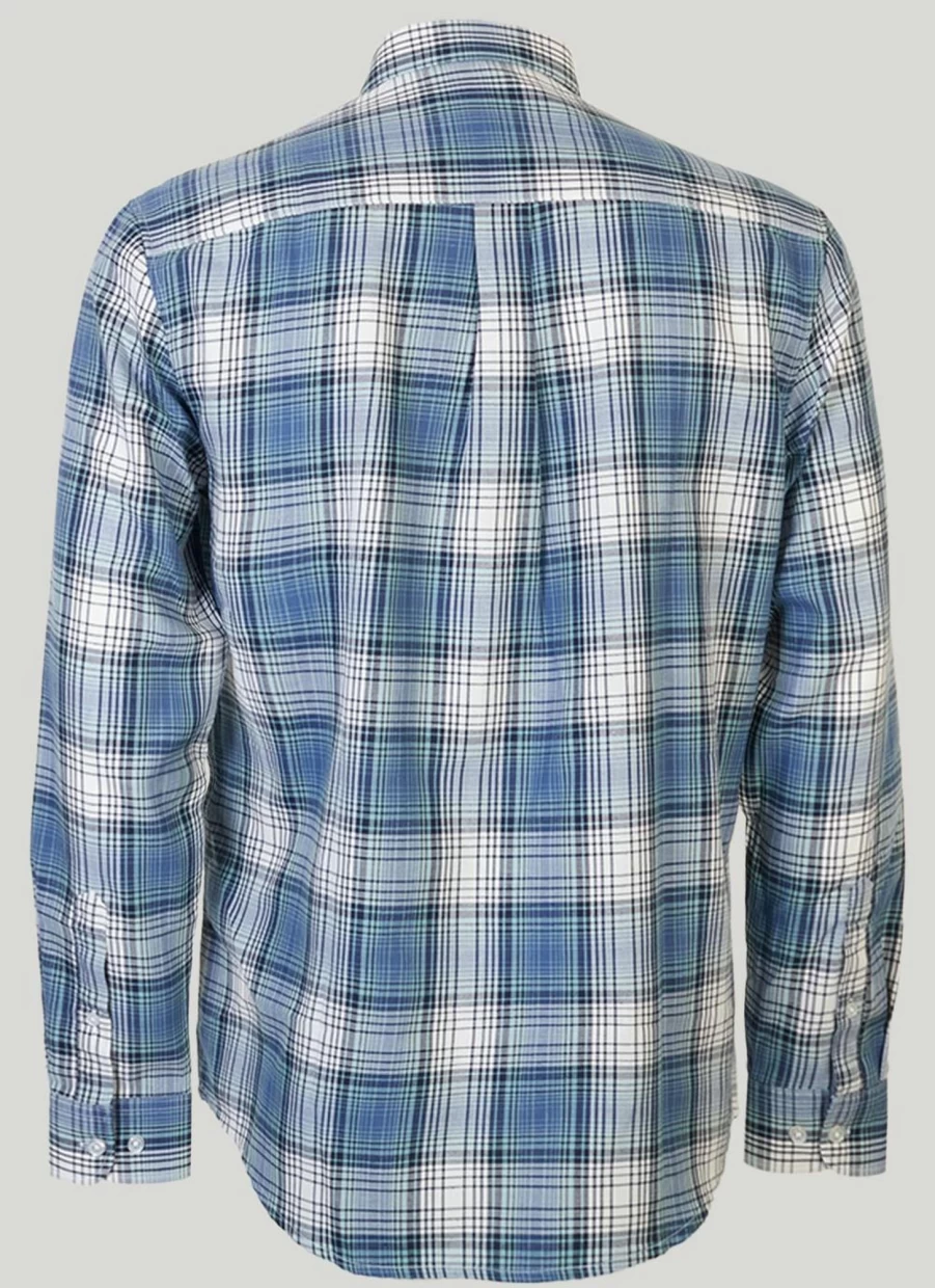 James Pringle Men's Classic Long Sleeve Checkered Shirt - Premium Tartan Plaid Button-Up