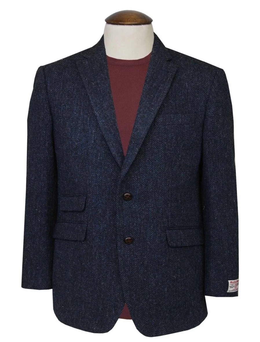 Harris Tweed Men's Benbecula Regular Fit Jacket - Classic Wool Outerwear