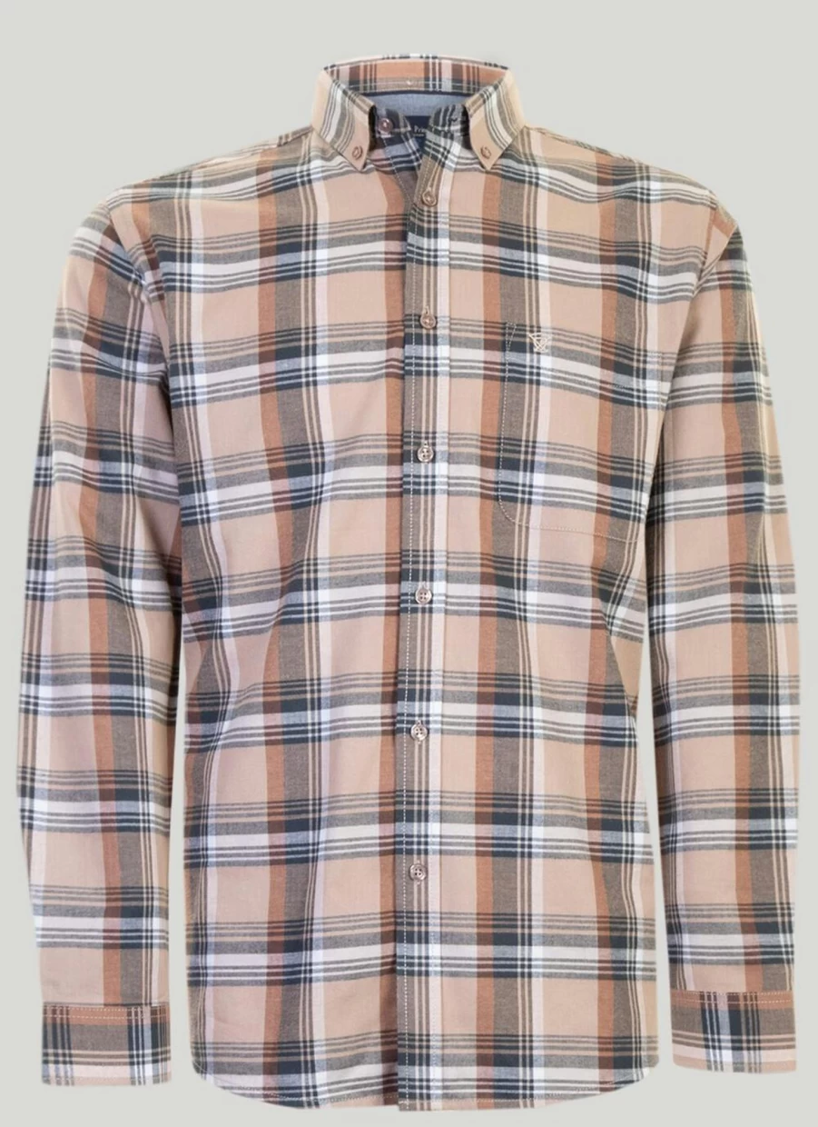 "James Pringle Men's Classic Check Shirt - Premium Cotton Plaid Button-Up"