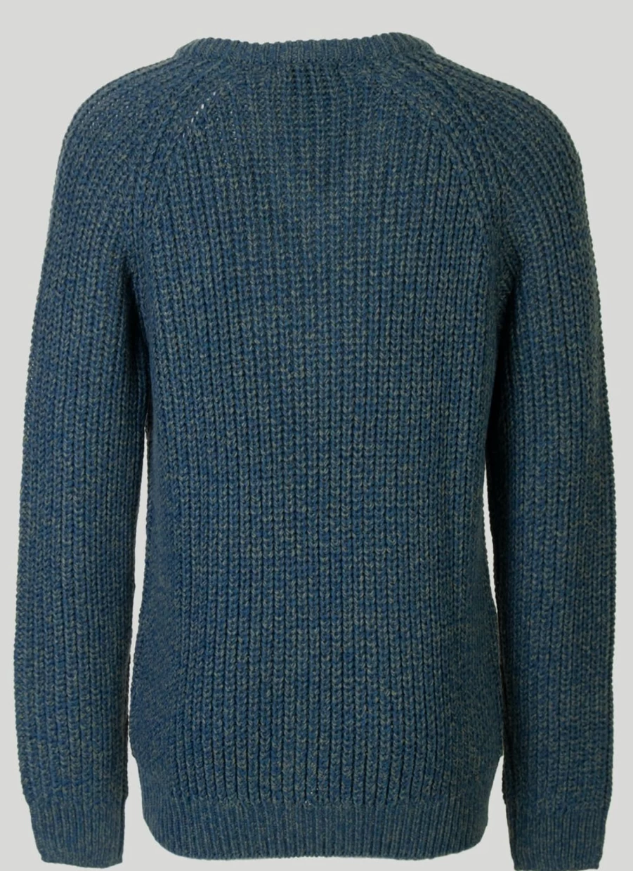 PG Field Men's V Neck Fisherman Rib Knit Jumper - Soft Textured Sweater