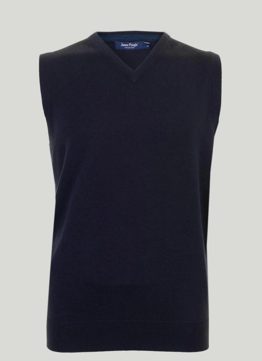 James Pringle Men's V-Neck Fine Knit Slipover Sweater
