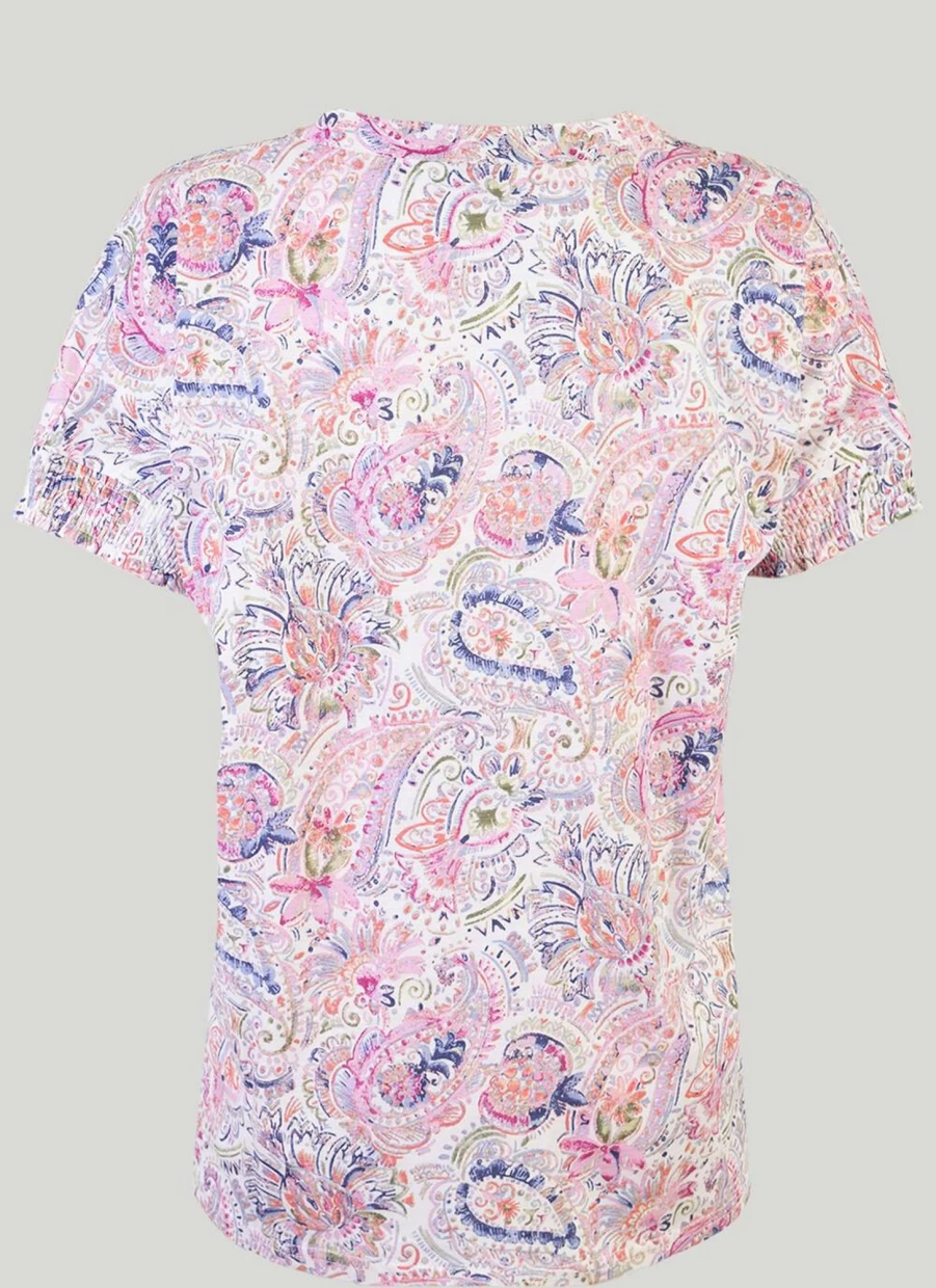 Isle Women's Printed V-Neck T-Shirt - Stylish Casual Top for Women