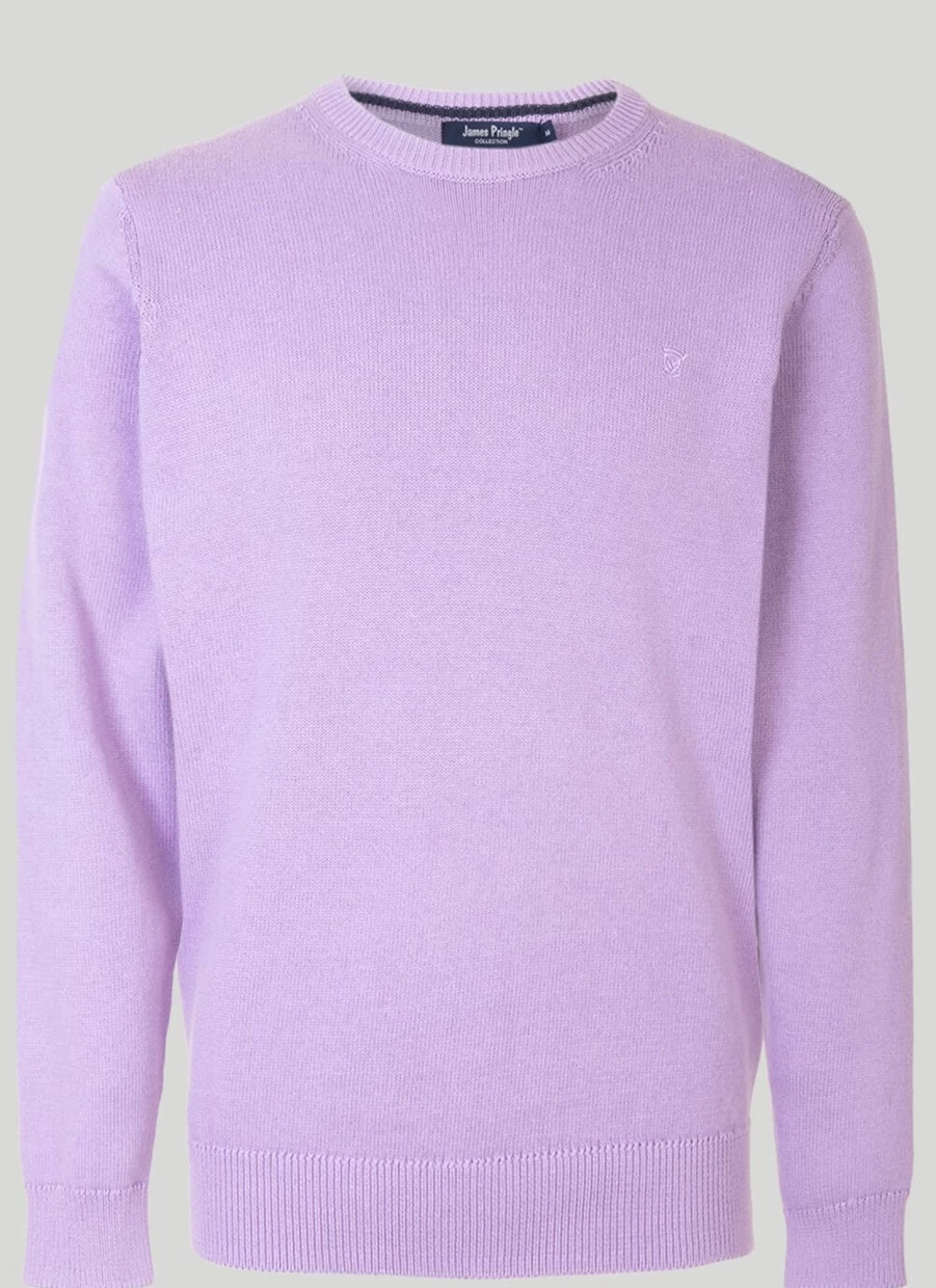 James Pringle Men's Cotton Crew Neck Jumper - Soft Classic Knit Sweater