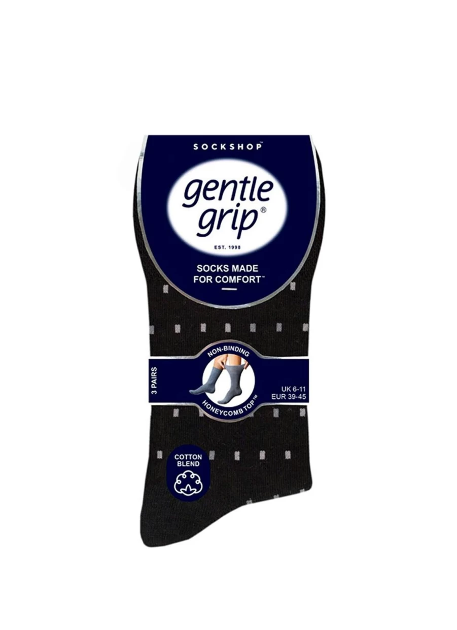 Gentle Grip Men's Ankle Socks 3 Pack - Breathable Comfort for Everyday Wear