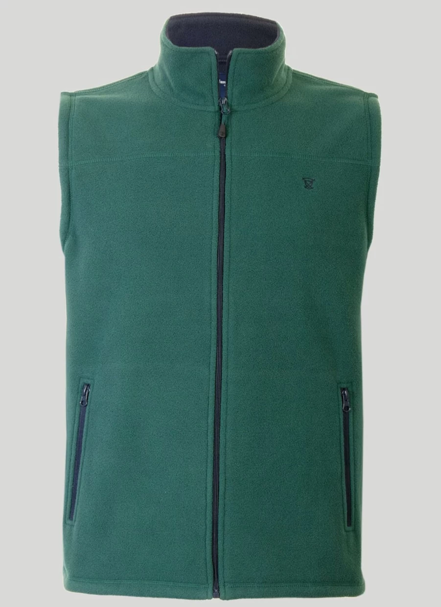 James Pringle Men's Fleece Gilet - Lightweight Warm Quilted Vest for Outdoor Activities