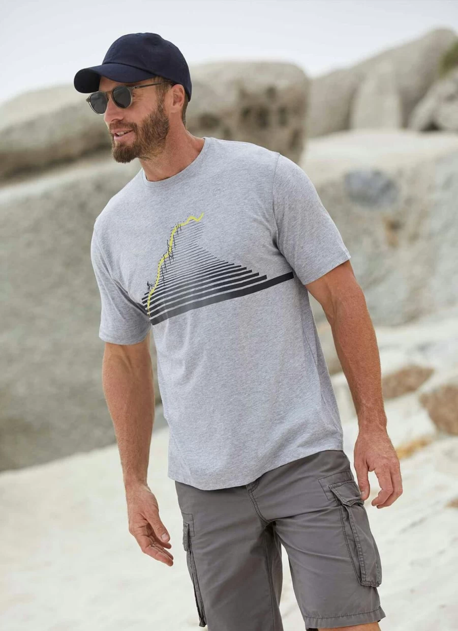 PG FIELD Men's Graphic Print T-Shirt - Stylish Casual Tee for Everyday Wear