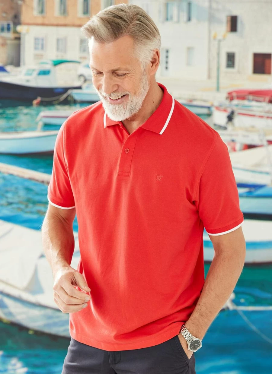 James Pringle Men's Premium Cotton Polo Shirt - Classic Fit, Breathable Fabric