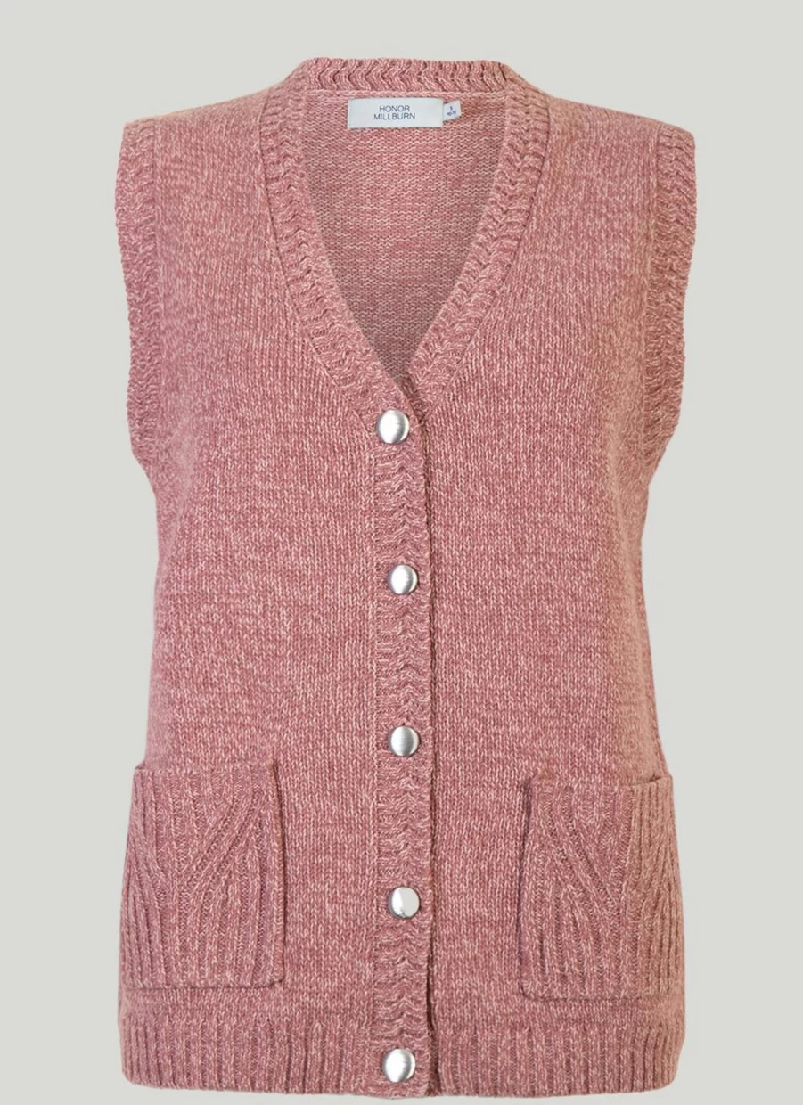 Honor Millburn Women's Slim Fit V-Neck Waistcoat for Elegant Layering