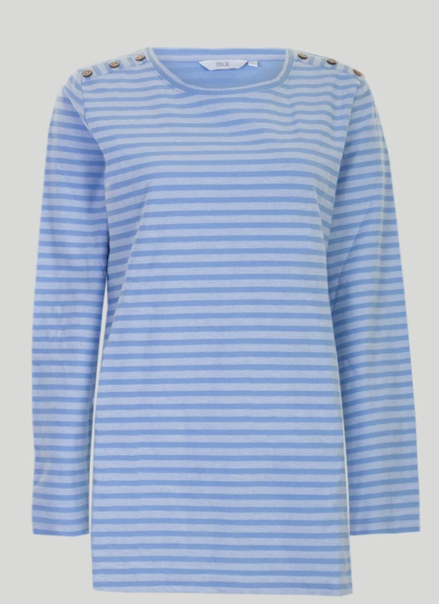 "Isle Women's Stripe Tunic Top - Casual Comfort Fit Blouse"