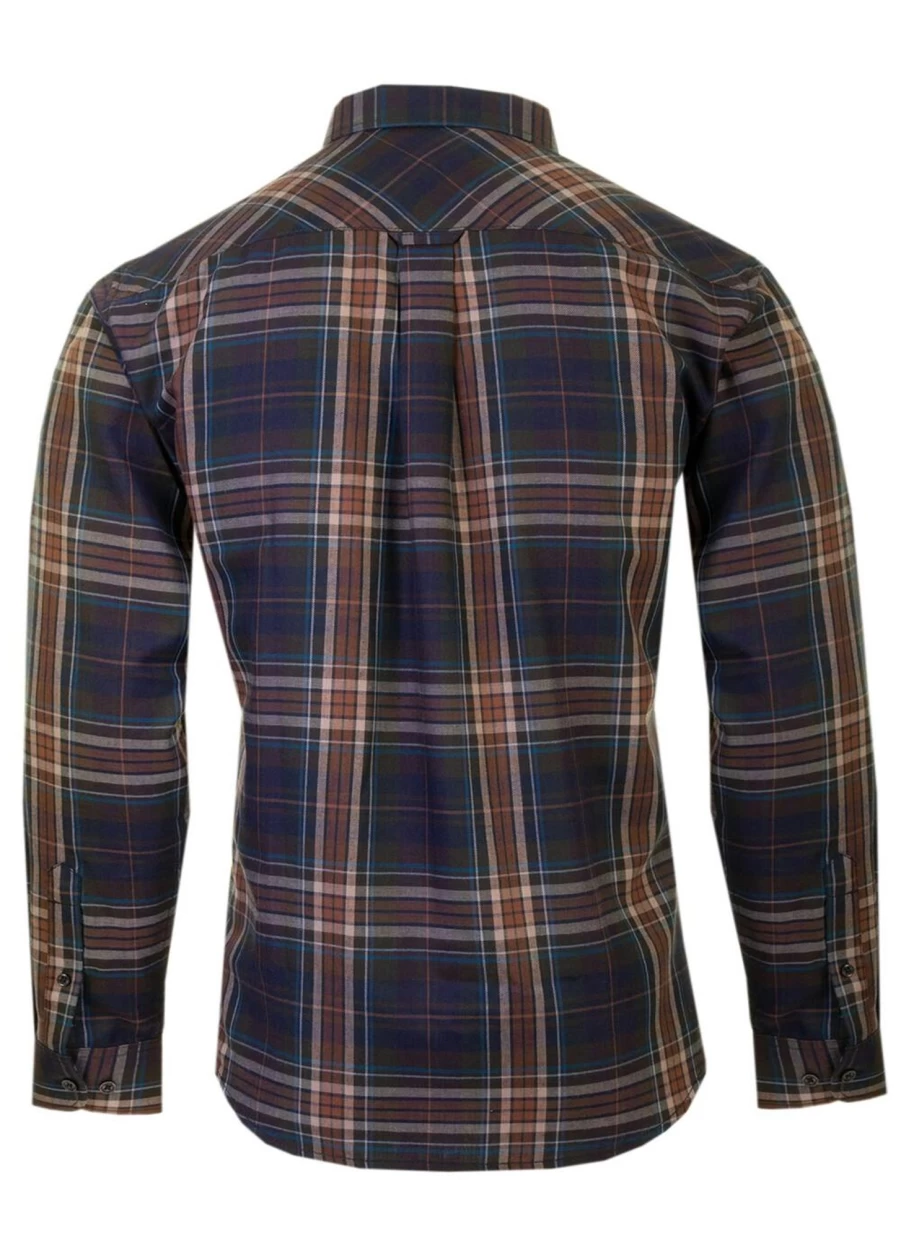 James Pringle Men's Classic Check Shirt - Premium Tartan Plaid Button-Up Shirt for Men