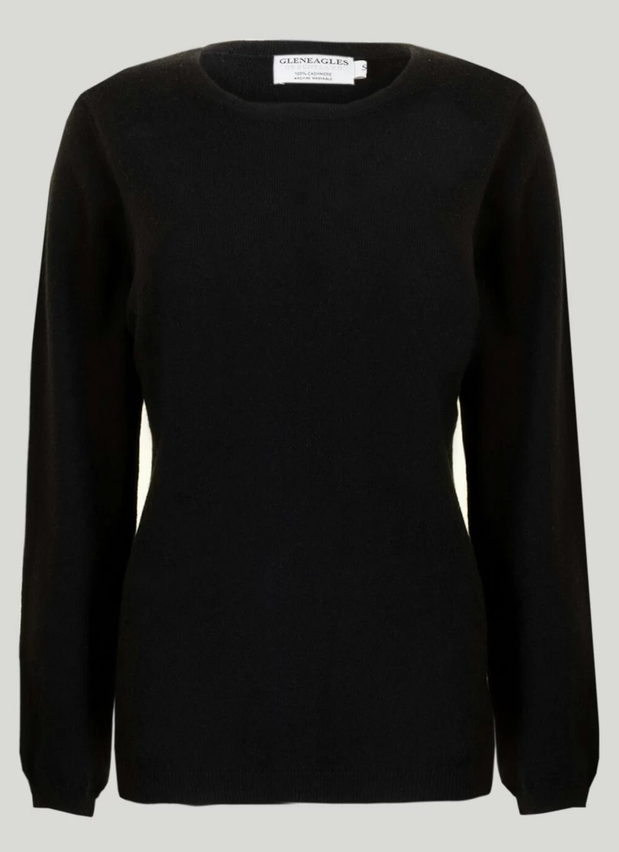 Gleneagles Women's Soft Cashmere Crew Neck Jumper | Luxurious Knit Sweater