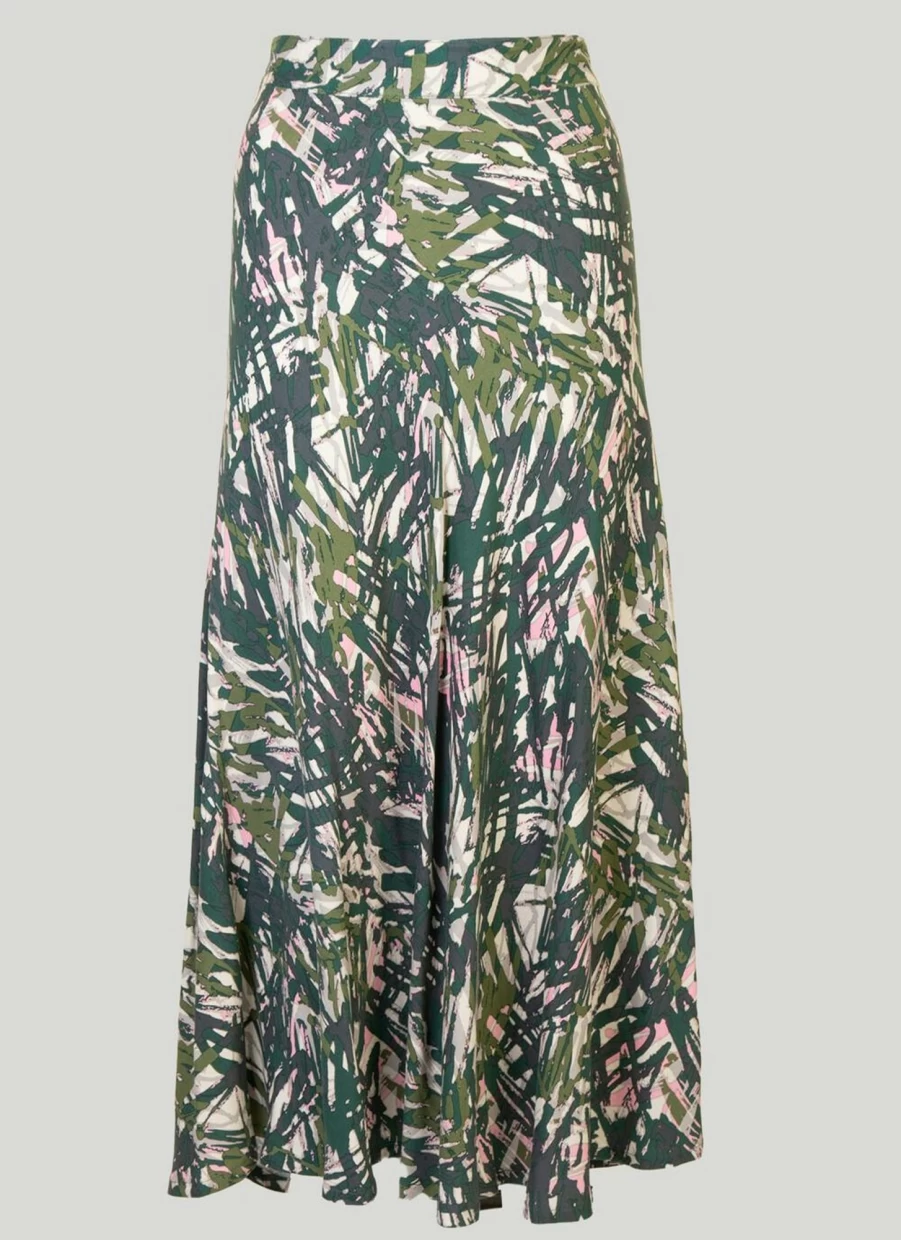 Isle Women's Printed Skirt - 37" Floral Summer Wrap Midi Skirt for Women