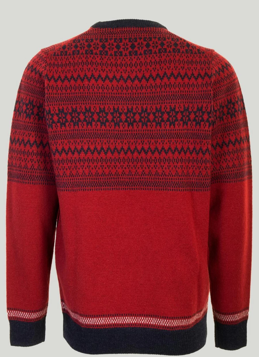James Pringle Men's Machine Washable Lambswool Fairisle Jumper - Premium Knitwear