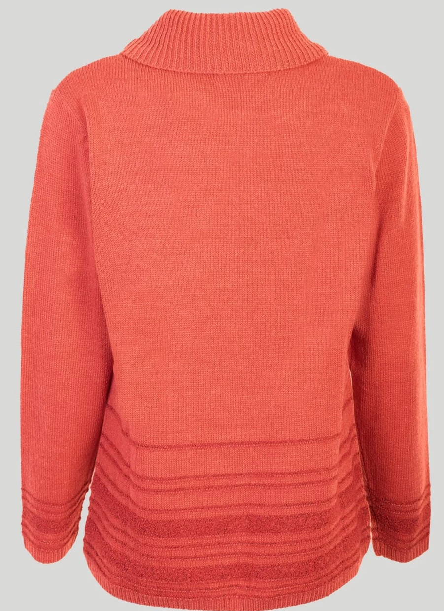 Honor Millburn Women's Boucle Striped Knit Jumper - Soft Textured Sweater