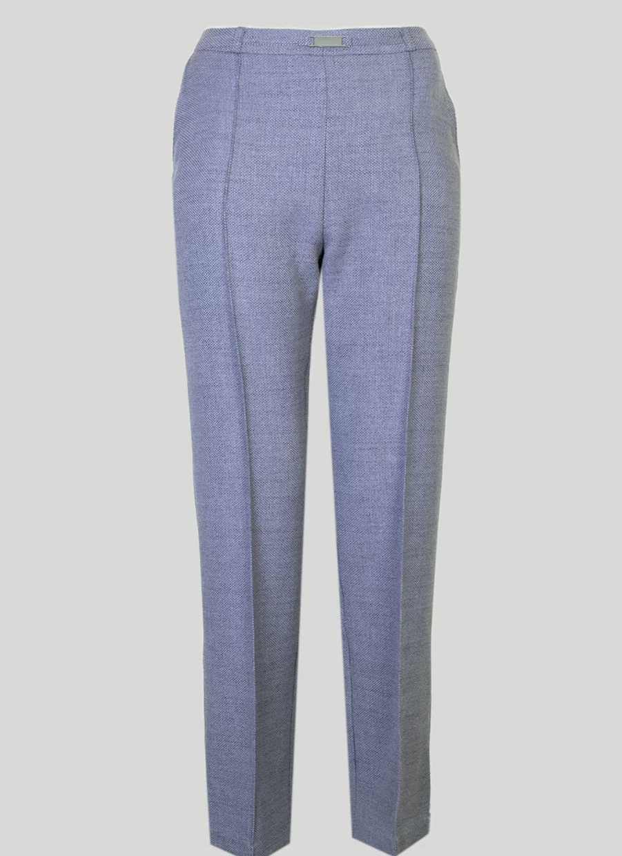 Honor Millburn Women's Purple Classic Trousers - Elegant High-Waist Comfort Pants