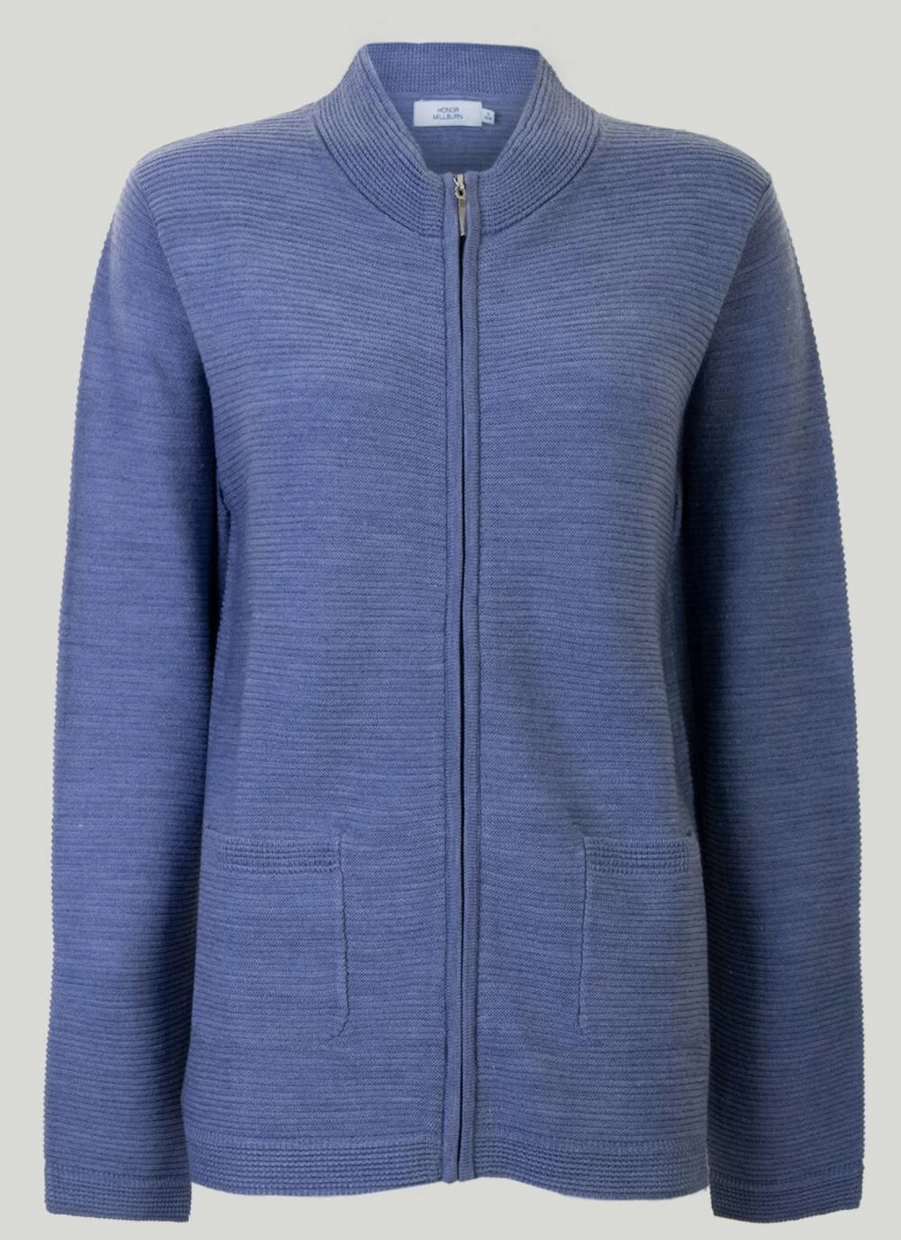Honor Millburn Women's Funnel Neck Cardigan - Soft Knit Sweater Cozy Winter Pullover